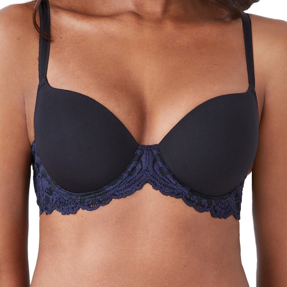 Wacoal Instant Icon T Shirt Bra Blue Lace 36C Women’s 853322 - Picture 5 of 5
